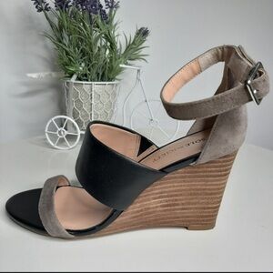 Sole Society Two-Tone Wedge Sandals Size 7 Excellent Condition
